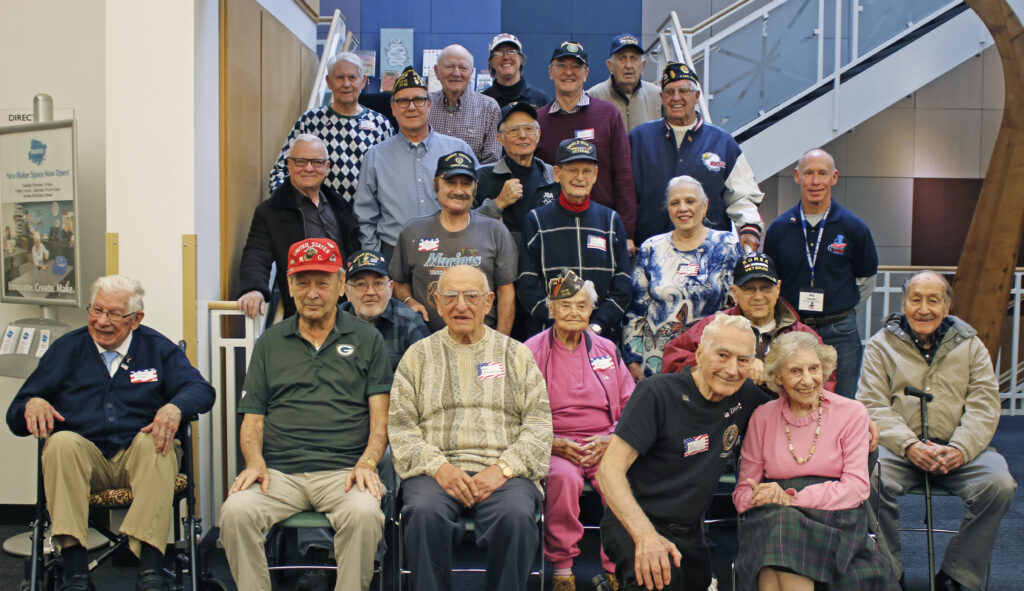 Veterans posing for a photo