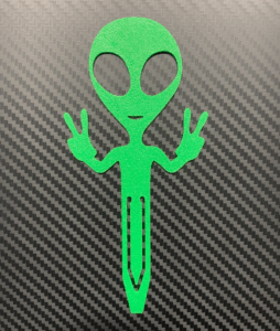 Green 3D printed alien