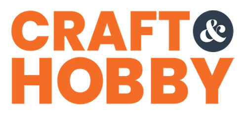 Image of text that reads: Craft & Hobby. Company Logo in orange and dark blue.